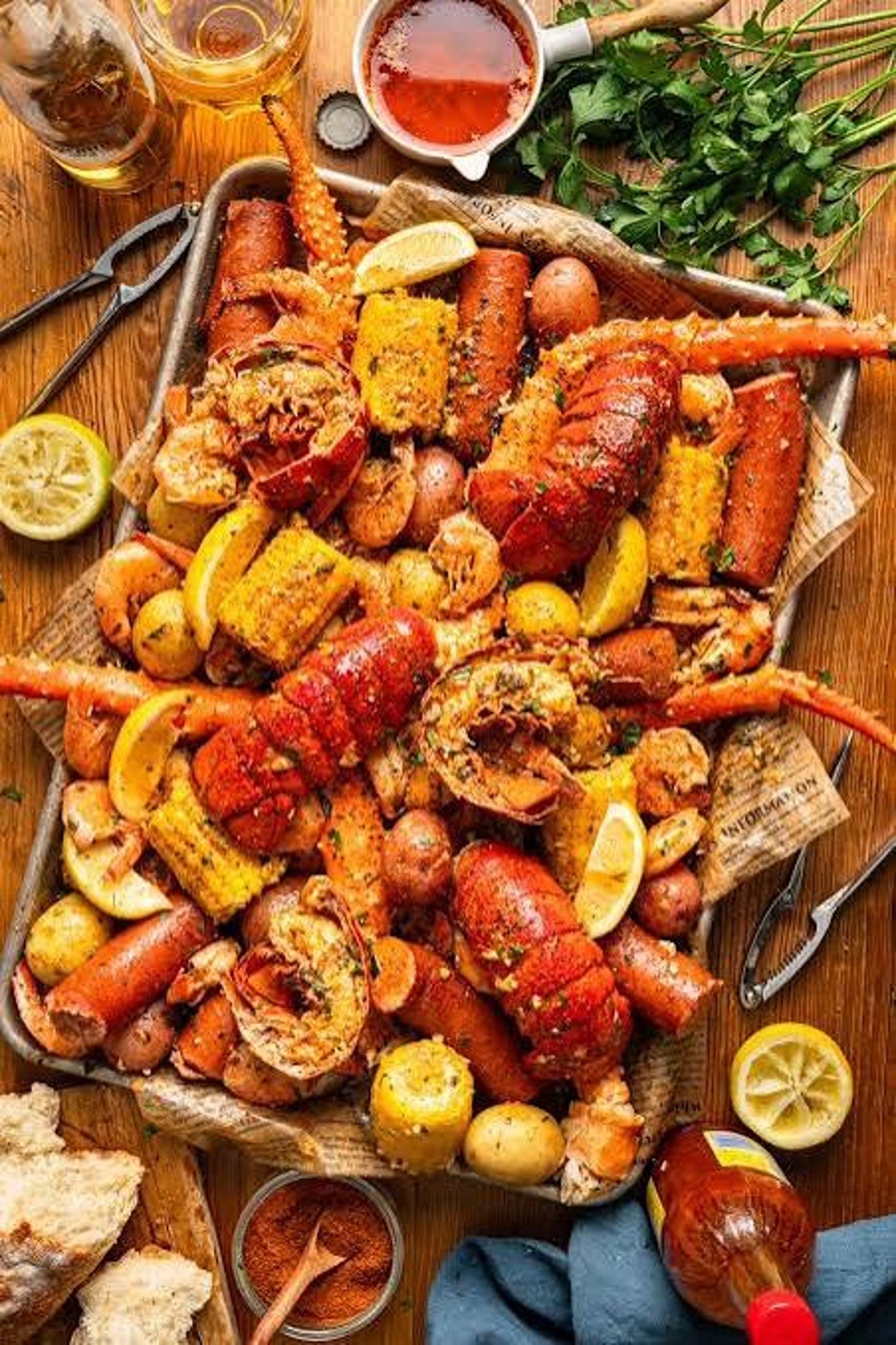 Cajun Seafood on the Same Menu